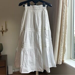 Quince 100% Cotton Poplin Tiered Maxi Skirt XS